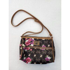 Beverly Hills Polo Club Purse Crossbody Shoulder Floral Handbag Structured